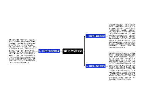 夏日口腔保健法则