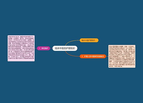 临床中医的护理现状