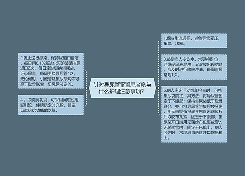 针对导尿管留置患者哟与什么护理注意事项？