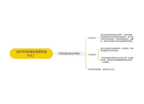 治疗坏死性龈炎的原则是什么？