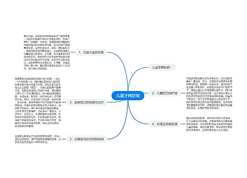 儿童牙病防御