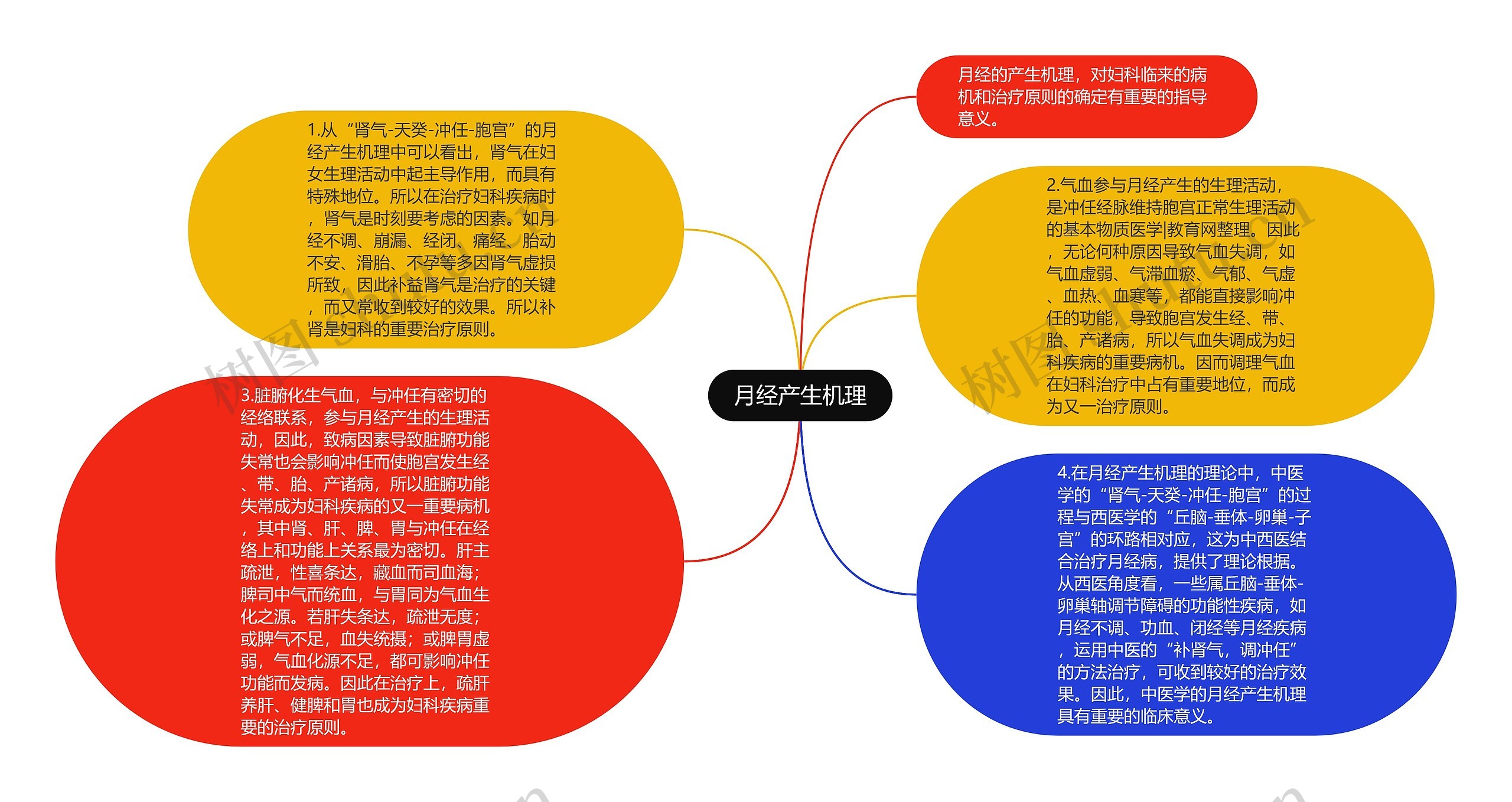 月经产生机理思维导图