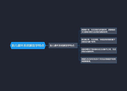 胎儿循环系统解剖学特点