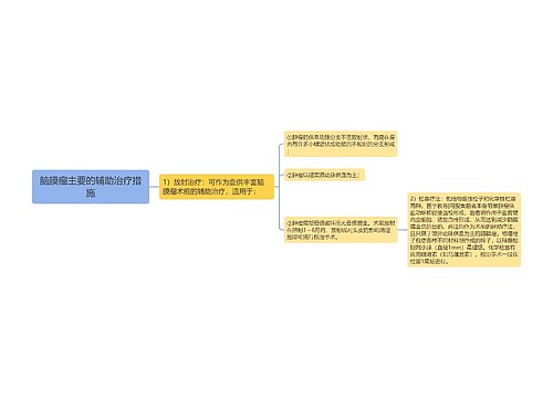 脑膜瘤主要的辅助治疗措施