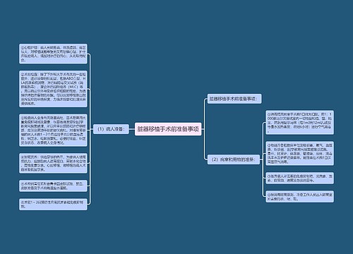 脏器移植手术前准备事项