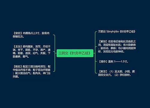 三阴交《针灸甲乙经》