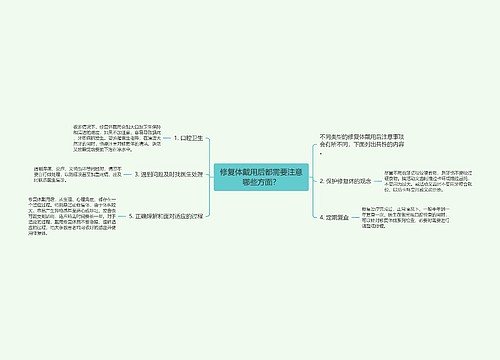 修复体戴用后都需要注意哪些方面？