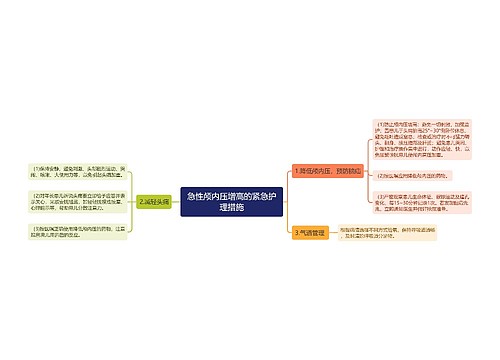 急性颅内压增高的紧急护理措施