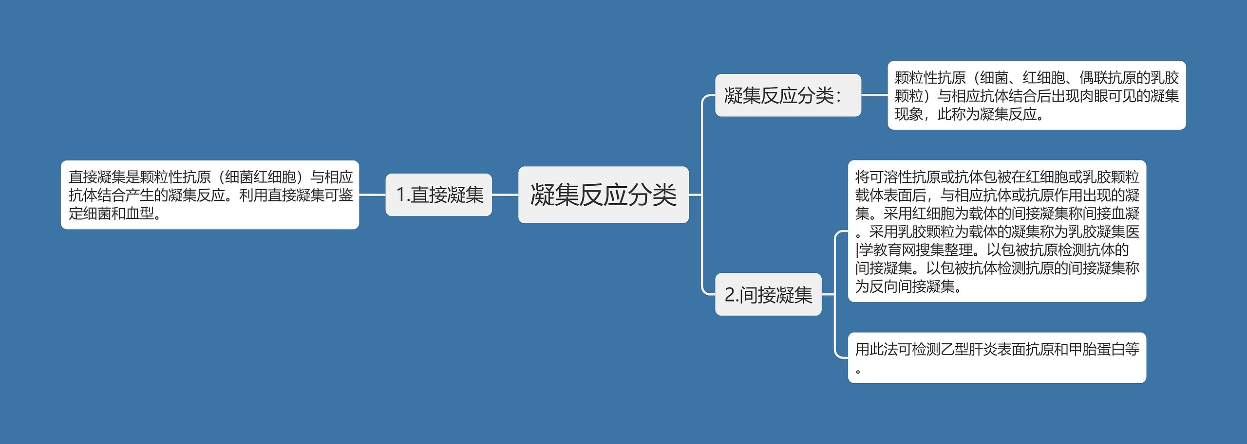 凝集反应分类思维导图