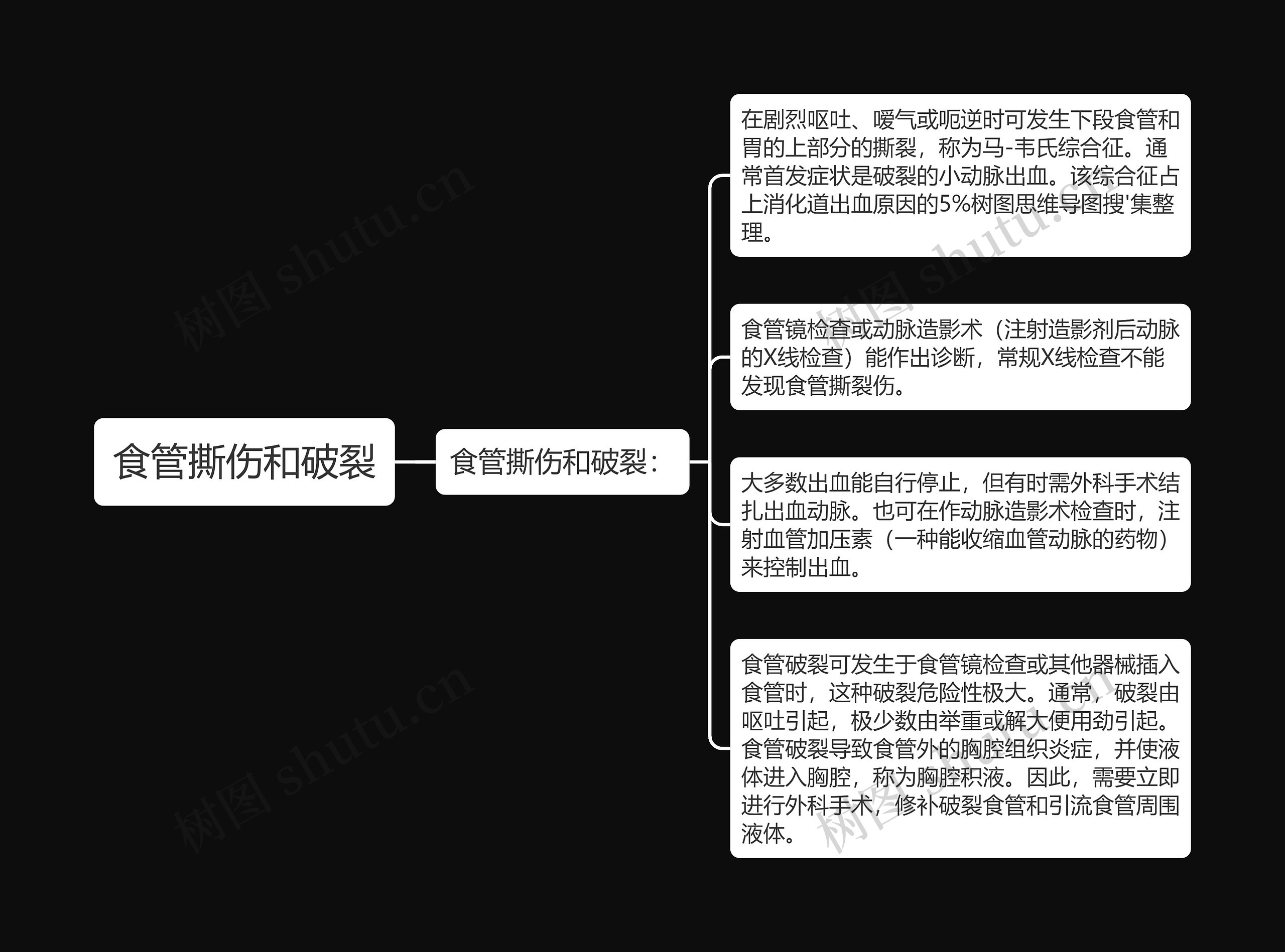 食管撕伤和破裂思维导图