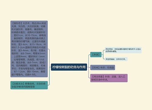 柠檬桉树脂的功效与作用