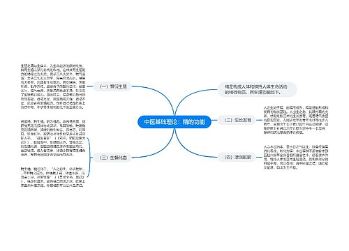 中医基础理论：精的功能