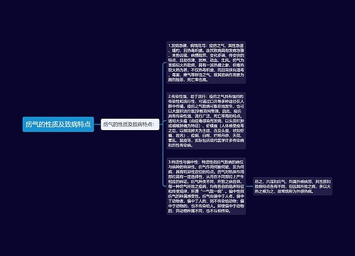 疠气的性质及致病特点