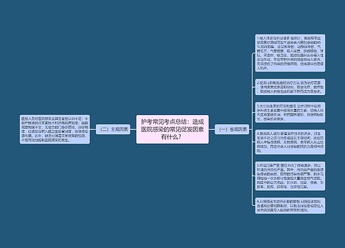 护考常见考点总结：造成医院感染的常见促发因素有什么？