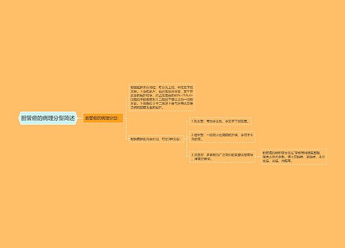 胆管癌的病理分型简述