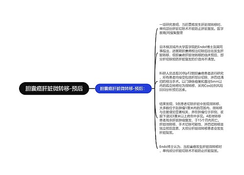 胆囊癌肝脏微转移-预后