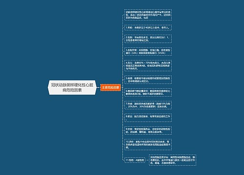 冠状动脉粥样硬化性心脏病危险因素