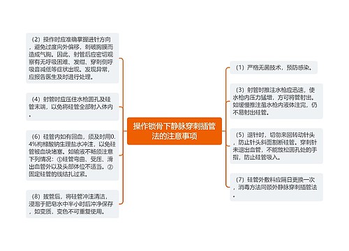 操作锁骨下静脉穿刺插管法的注意事项