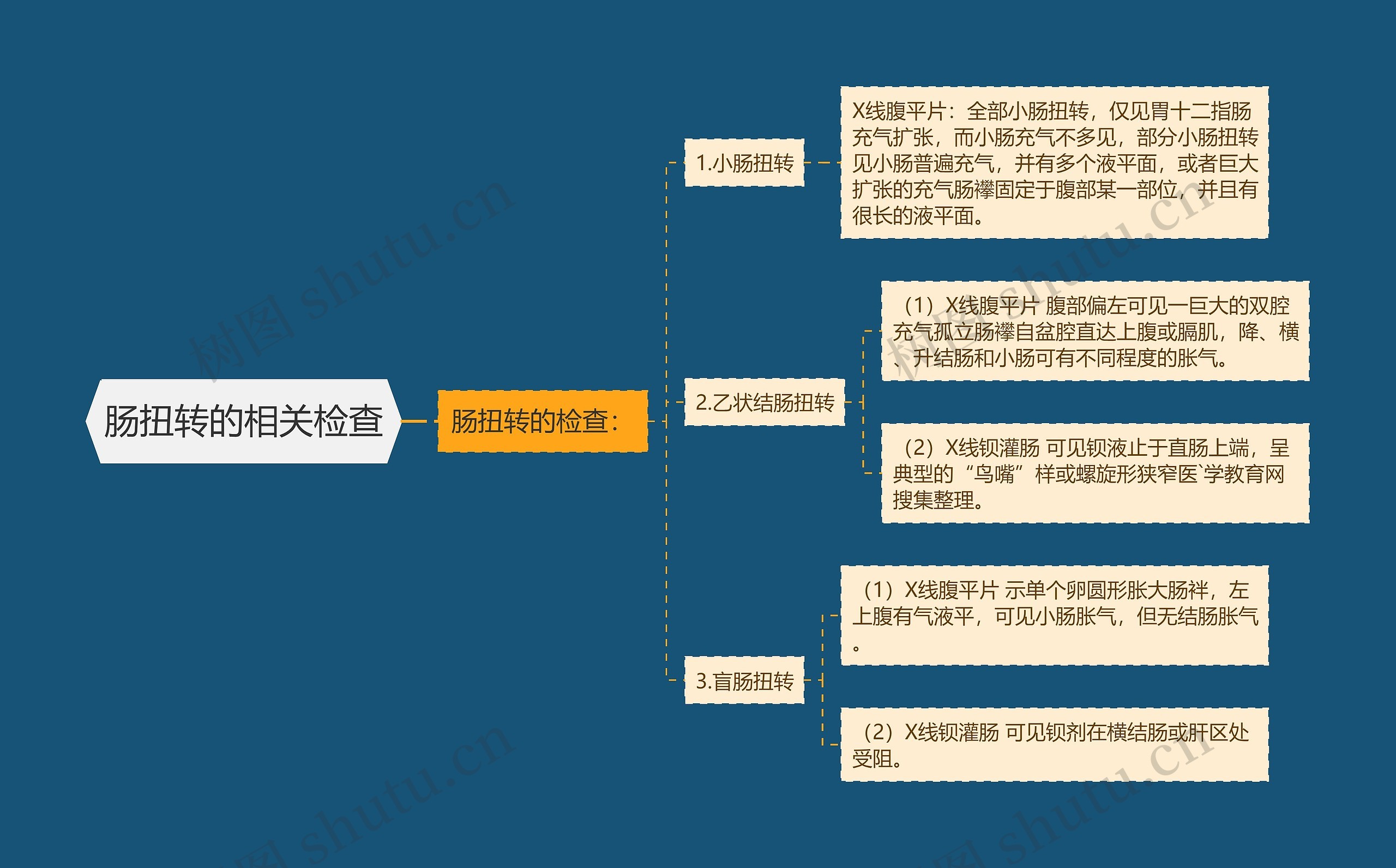 肠扭转的相关检查思维导图