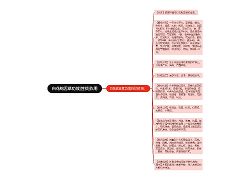 白花蛇舌草功效|性状|作用