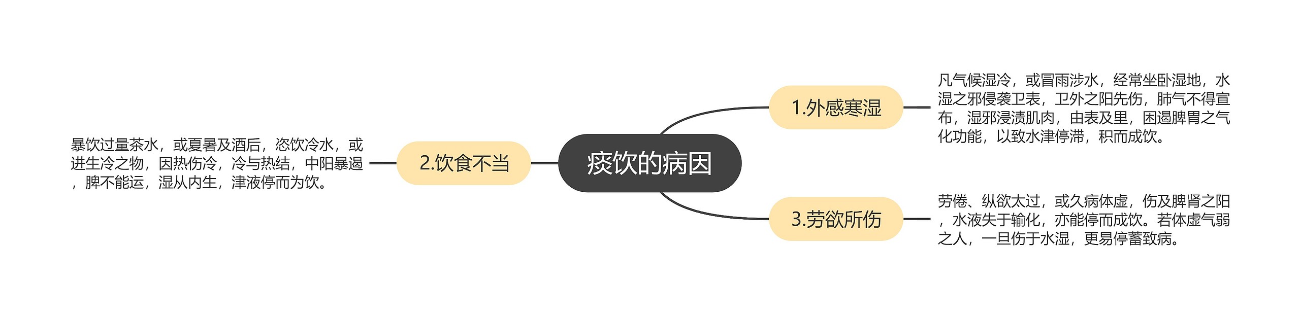 痰饮的病因思维导图