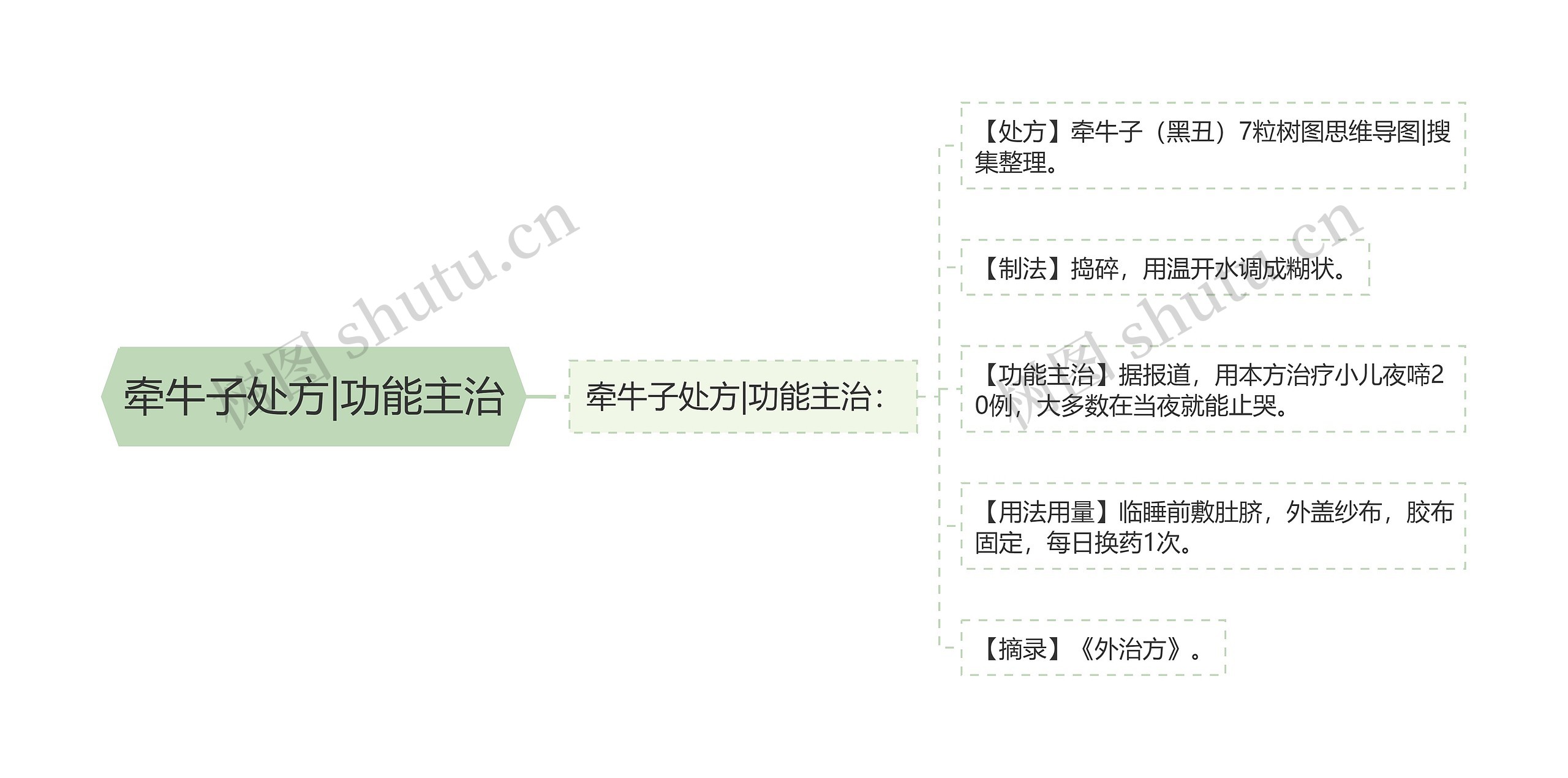 牵牛子处方|功能主治思维导图