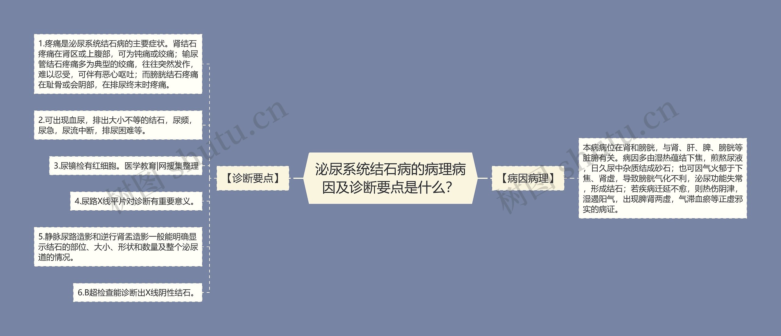 泌尿系统结石病的病理病因及诊断要点是什么？