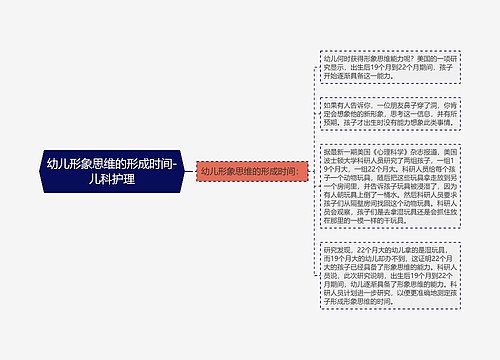 幼儿形象思维的形成时间-儿科护理