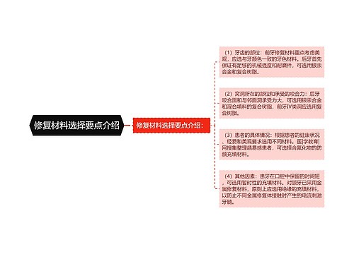 修复材料选择要点介绍