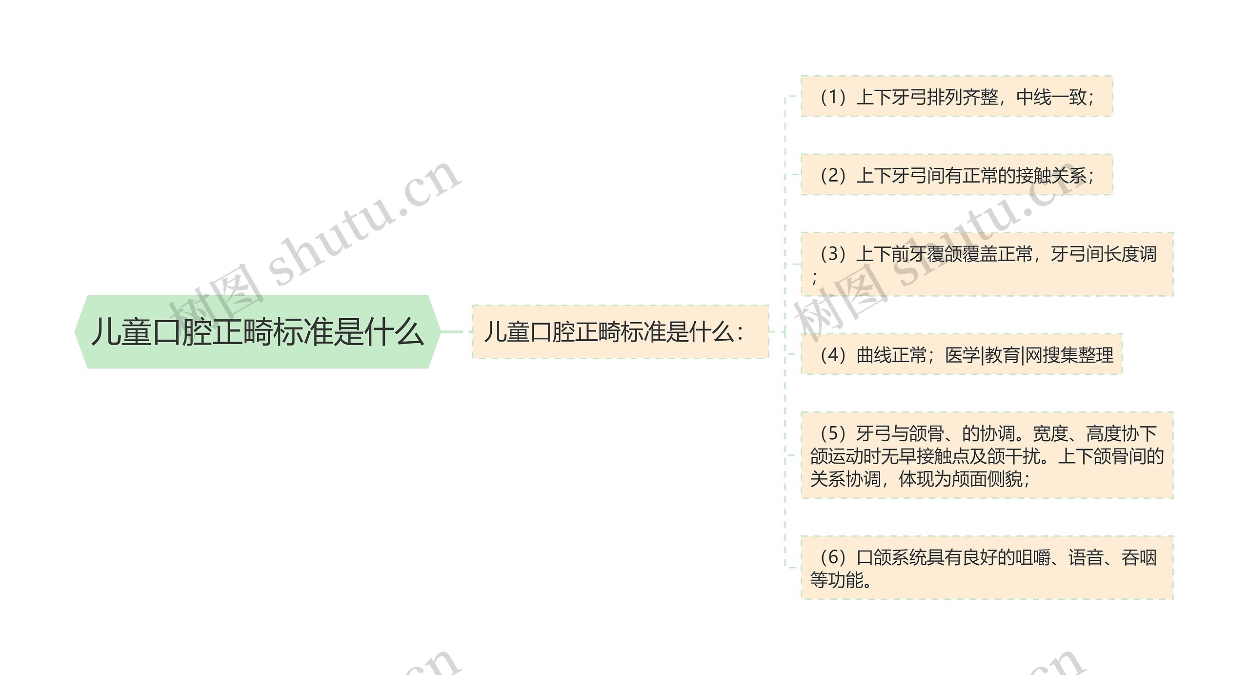 儿童口腔正畸标准是什么思维导图