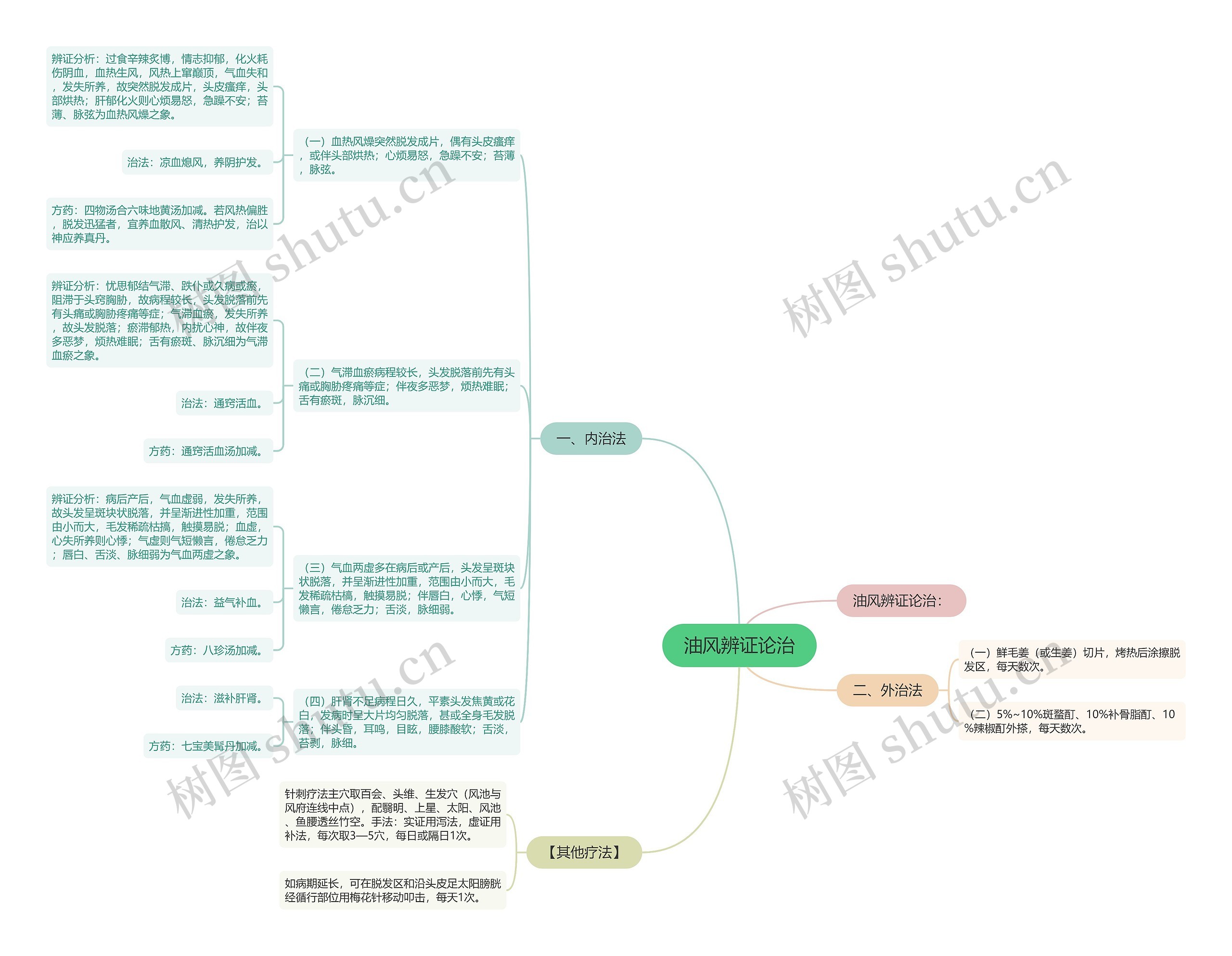 油风辨证论治思维导图