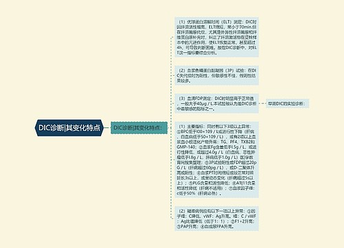 DIC诊断|其变化特点