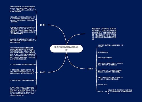 慢性肾衰竭/分期/诊断/治疗