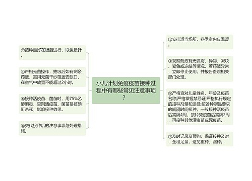 小儿计划免疫疫苗接种过程中有哪些常见注意事项？ 