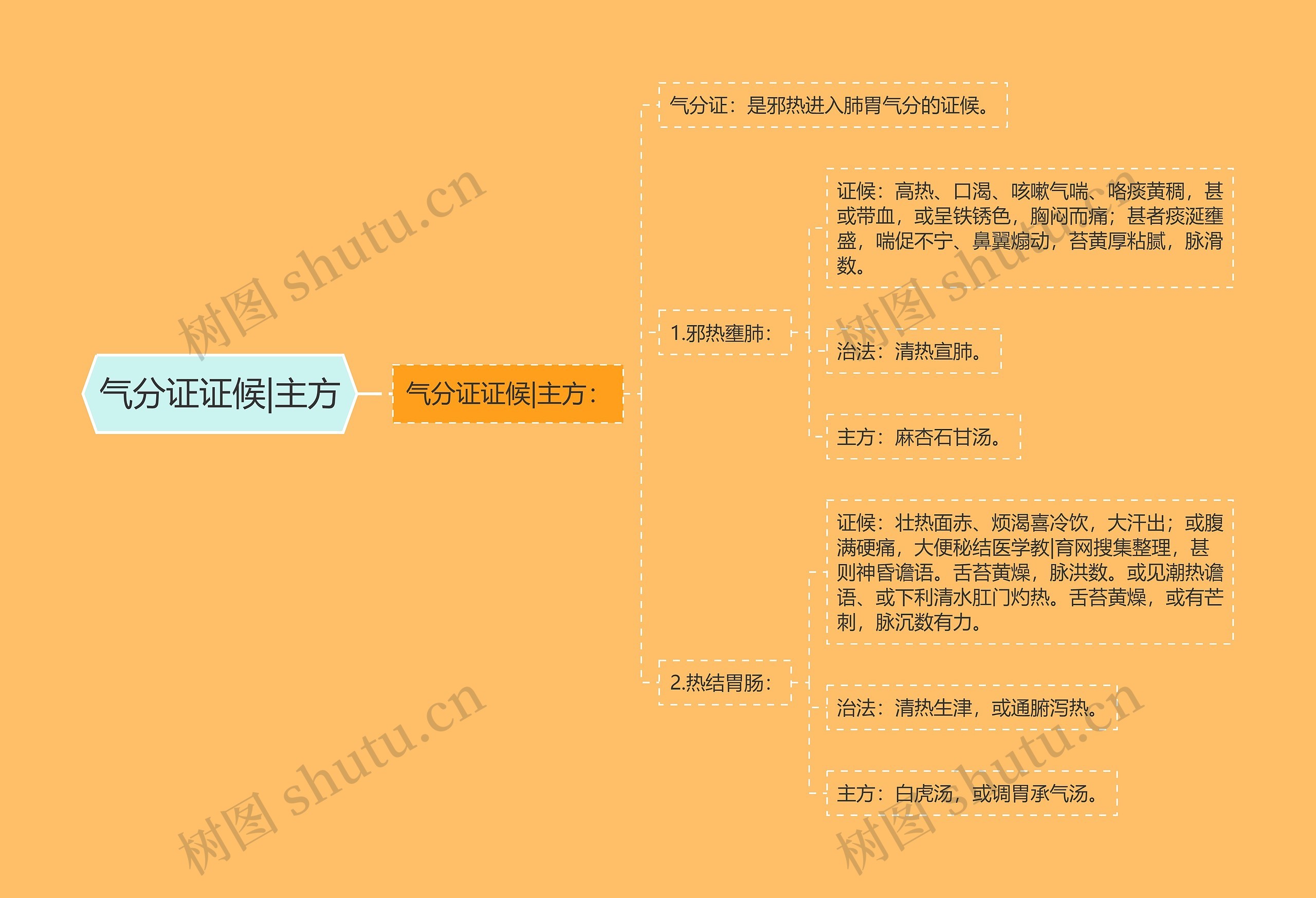 气分证证候|主方思维导图