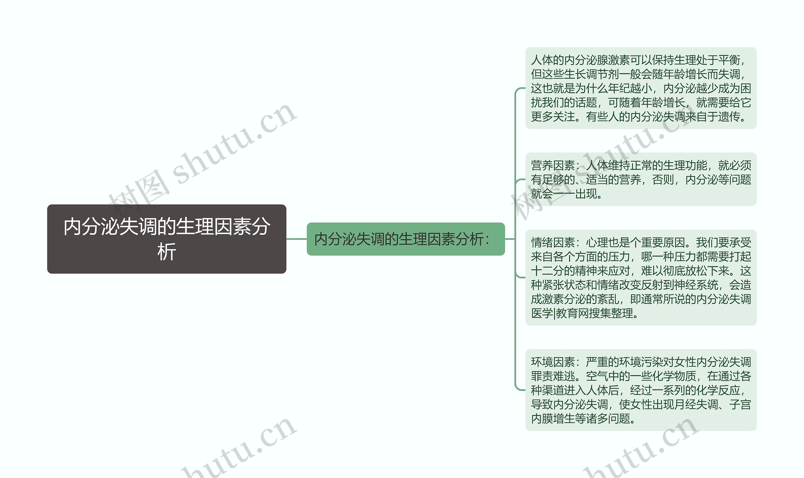 内分泌失调的生理因素分析思维导图