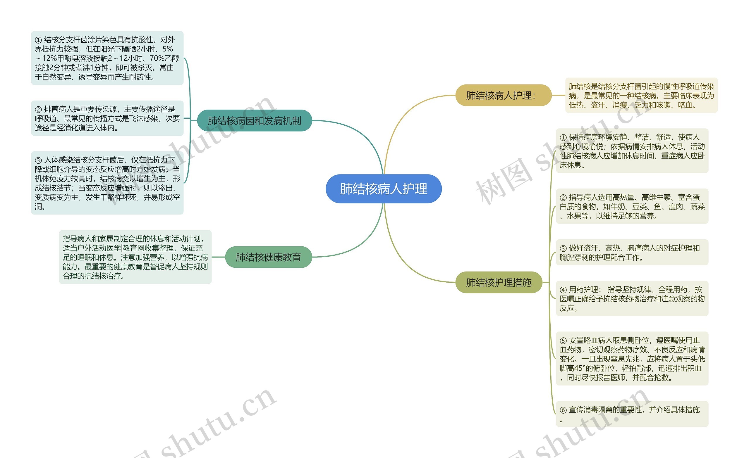 肺结核病人护理思维导图