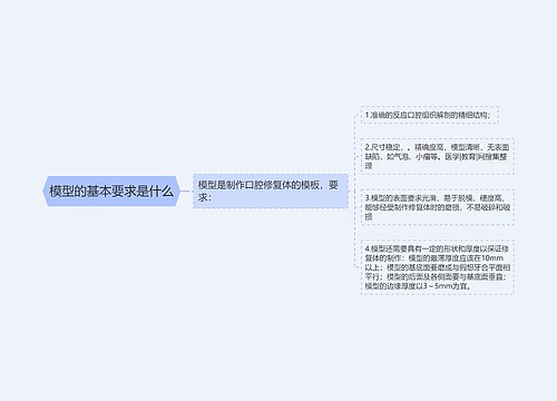 模型的基本要求是什么