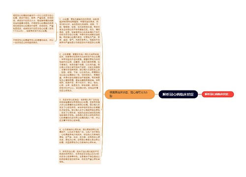 解析冠心病临床状症