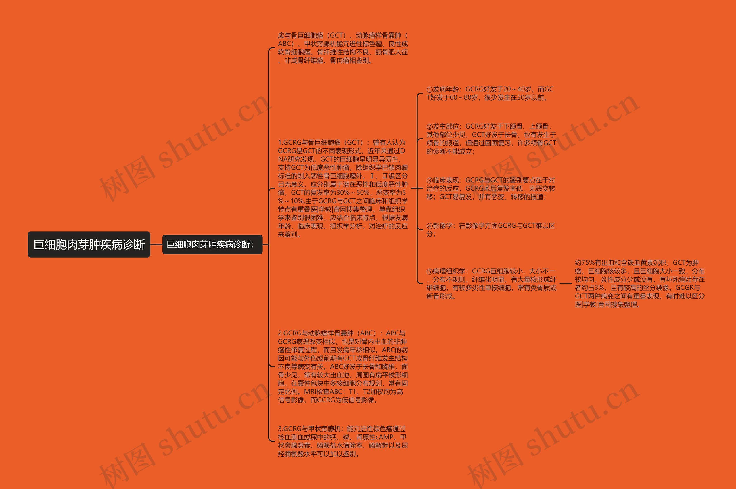 巨细胞肉芽肿疾病诊断思维导图