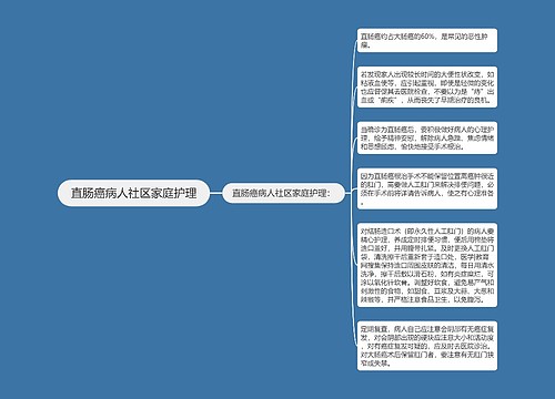 直肠癌病人社区家庭护理