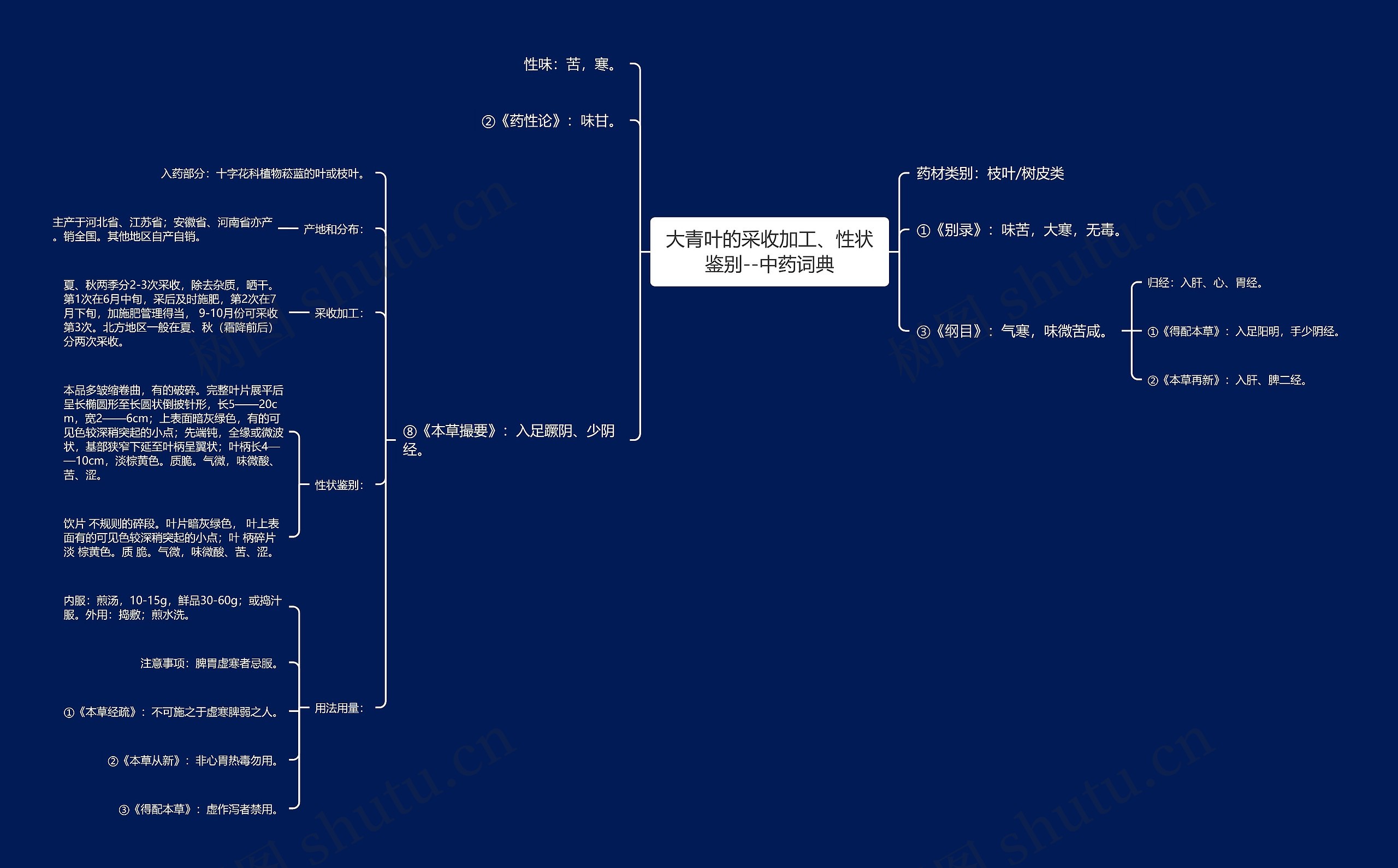 大青叶的采收加工、性状鉴别--中药词典 大青叶的采收加工、性状鉴别--中药词典