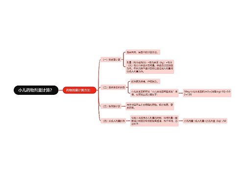 小儿药物剂量计算？