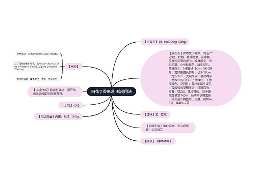 白花丁香来源|主治|用法