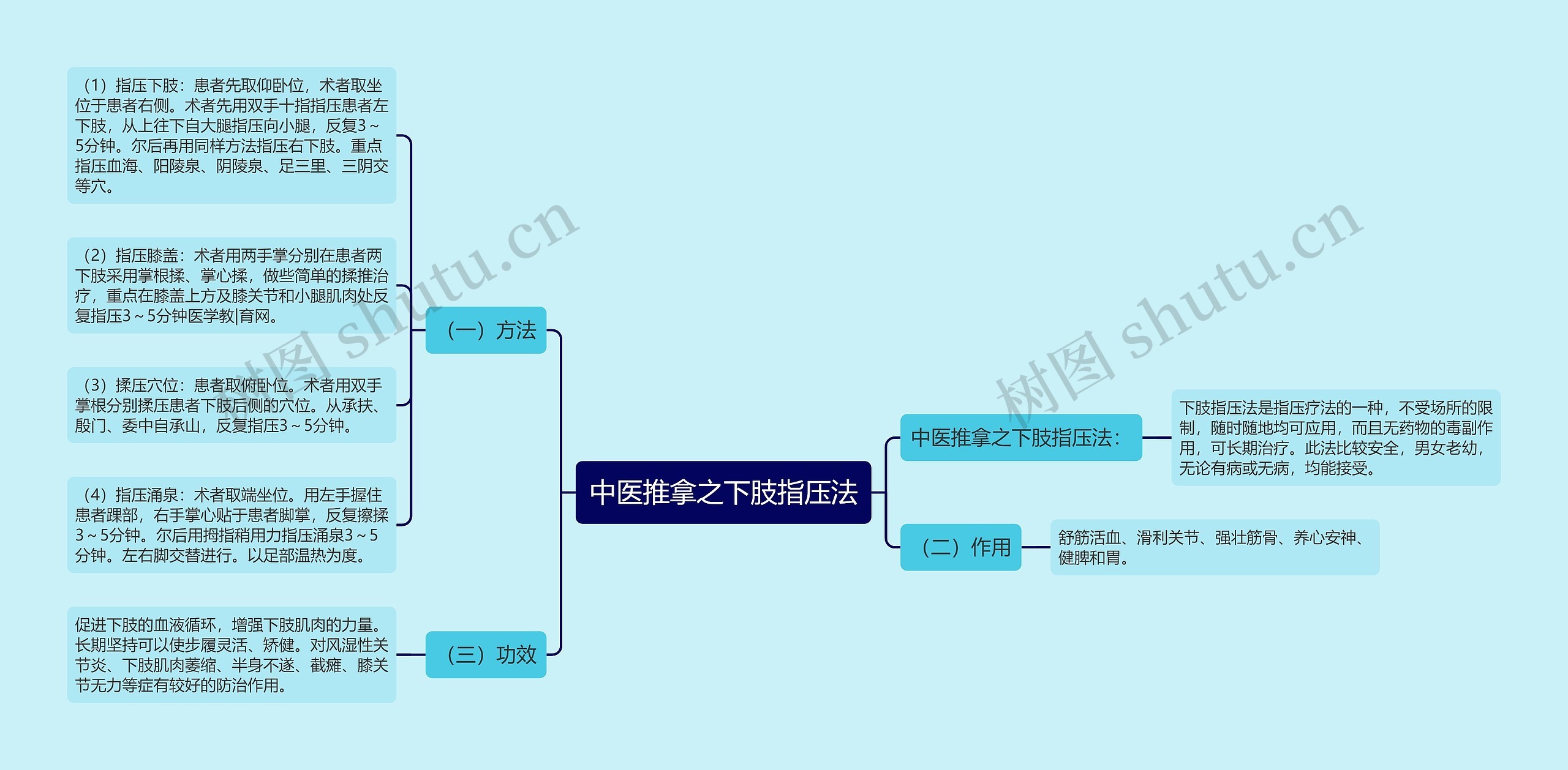 中医推拿之下肢指压法