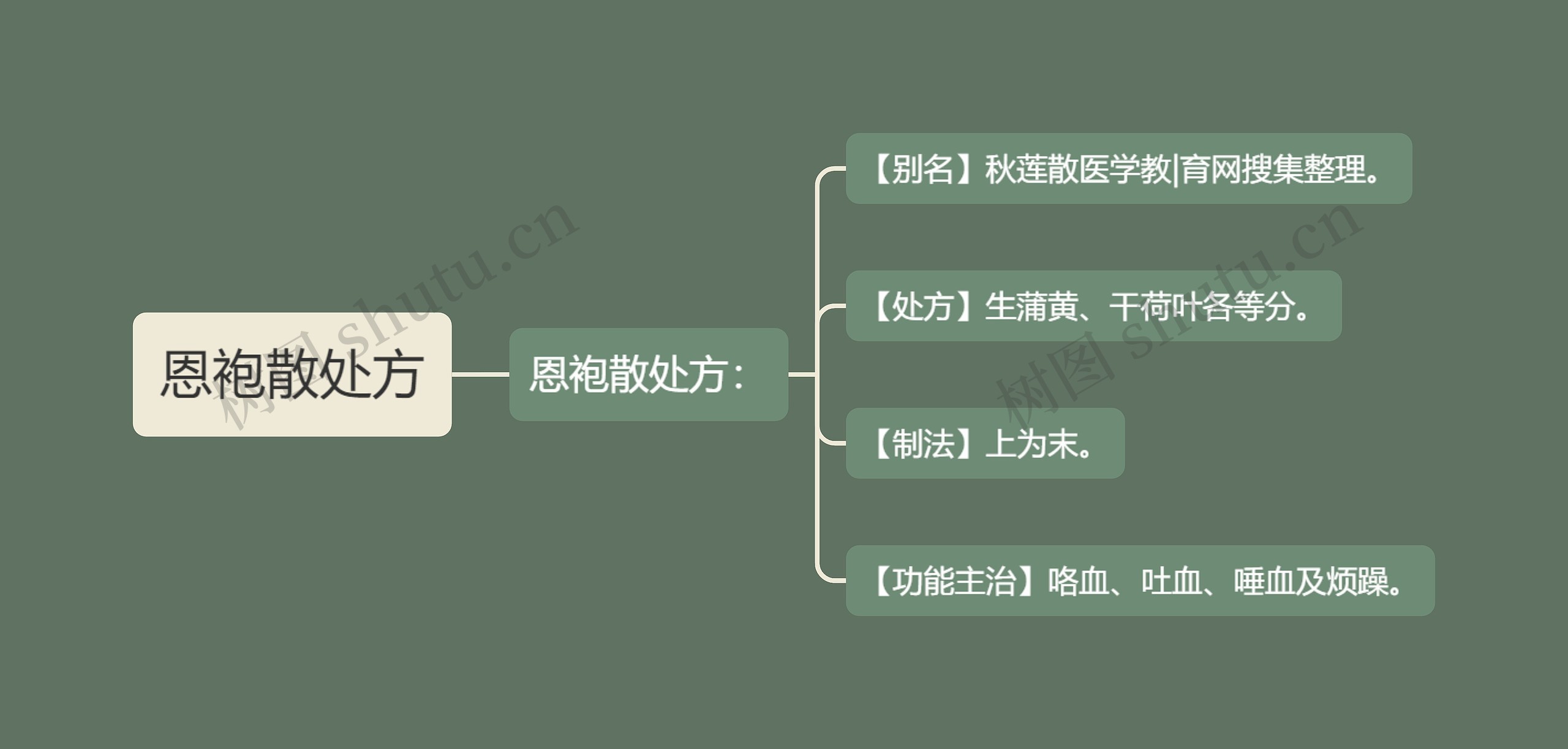 恩袍散处方思维导图