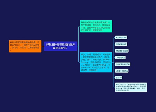 卵巢囊肿瘤蒂扭转的临床表现有哪些？