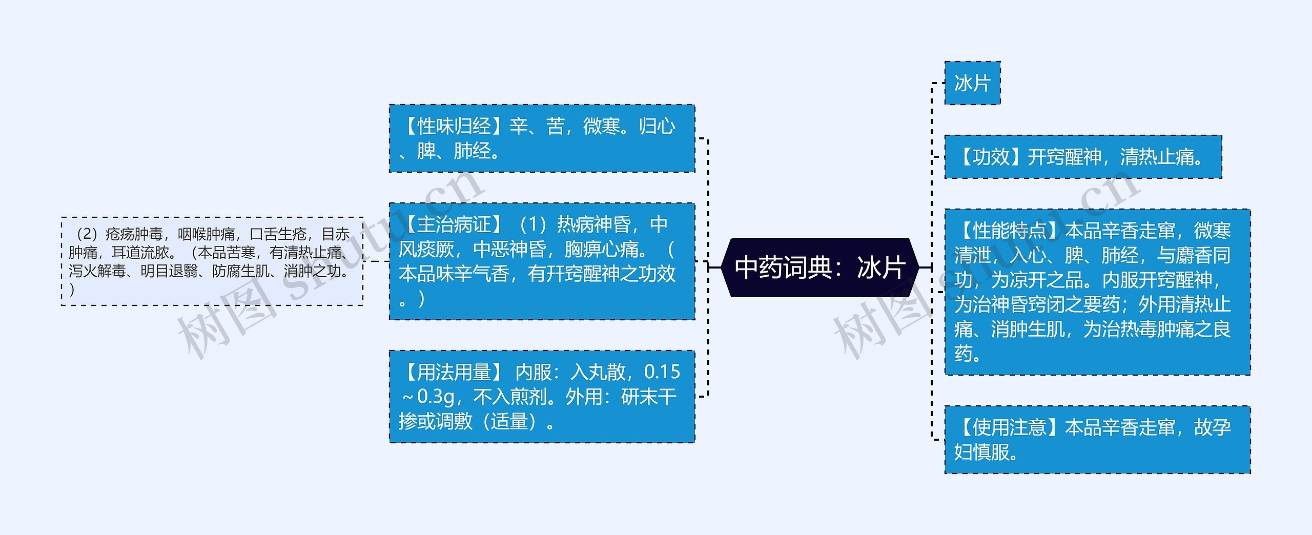 中药词典：冰片思维导图