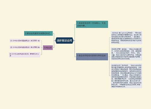 浅析客运合同