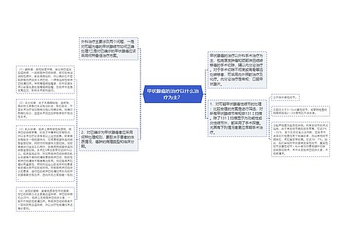 甲状腺癌的治疗以什么治疗为主？